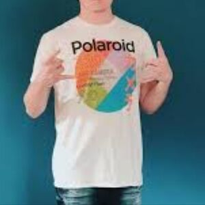 Polaroid retro white t-shirt unisex